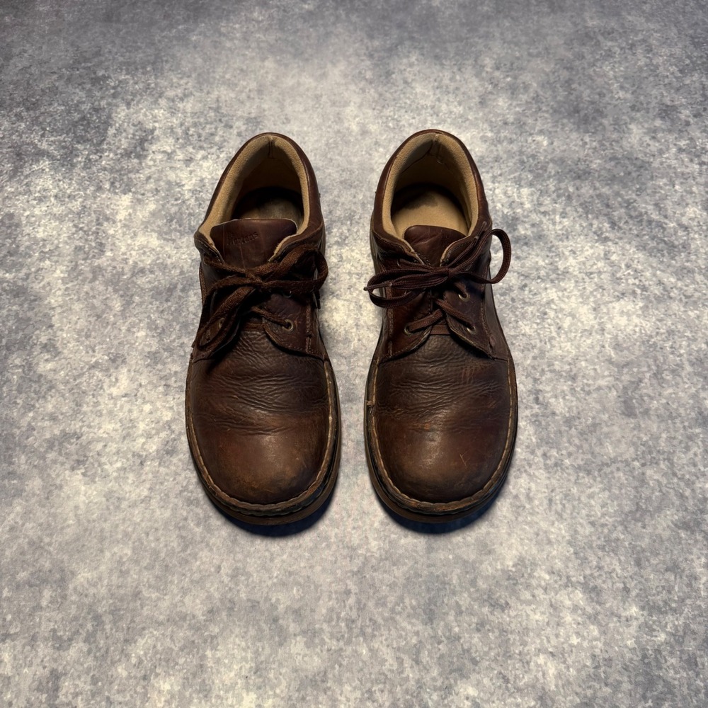 Dr Martens Ordell Brown Leather Oxford Shoes Mens 12 11194 Yellow Stitch Low Top